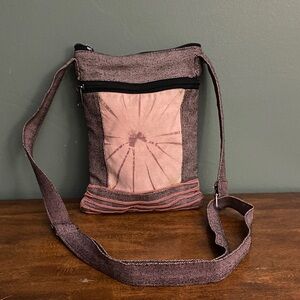 Brown and Pink Crossbody Bag